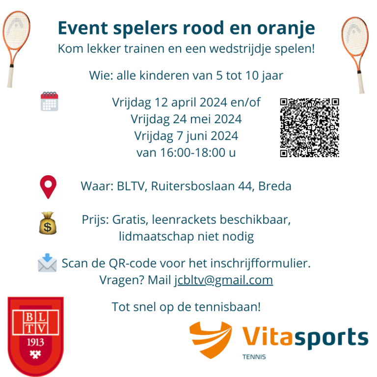 Flyer rood oranje event BLTV